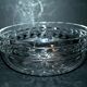 Saint louis crystal salad bowl, laurel garland model, 1930