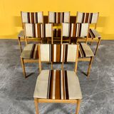 Set of 6 mid-century oak dining chairs by Uldum Mobelfabrik 1960s
