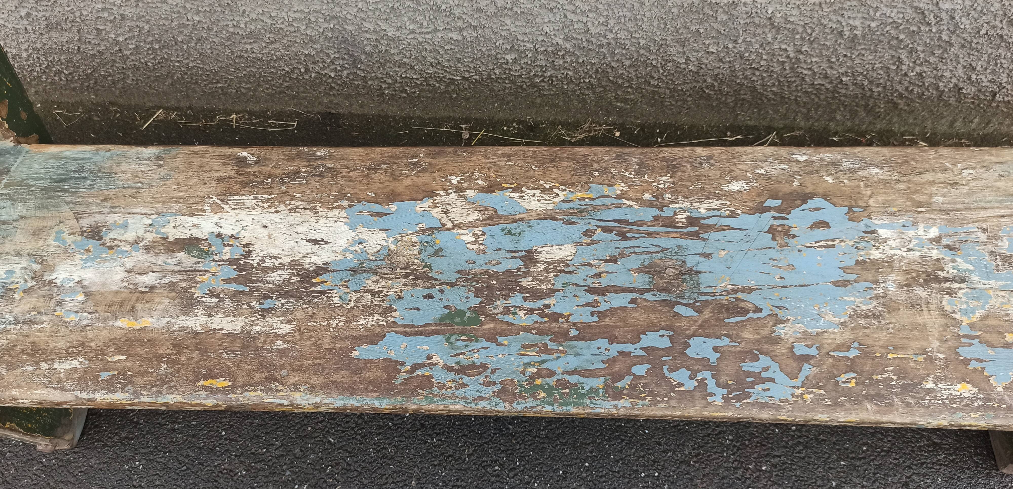 Old wooden bench with beautiful patina