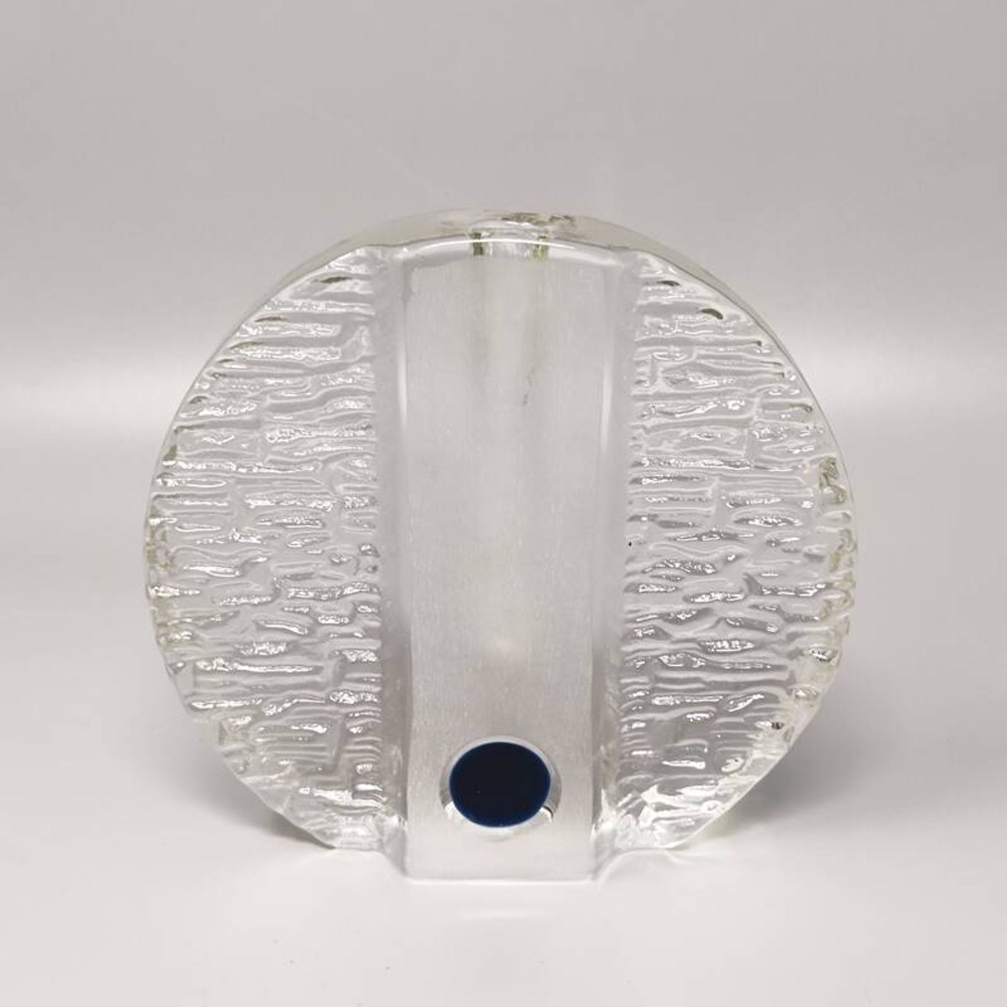 1970s Walther Glass Bullseye Vase by Heiner Düsterhaus. Made in Germany