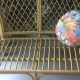 2-seater rattan bench