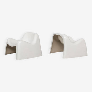 Pair of 'Space Age' Fibreglass 'Toga' Armchairs by Sergio Mazza for Artemide