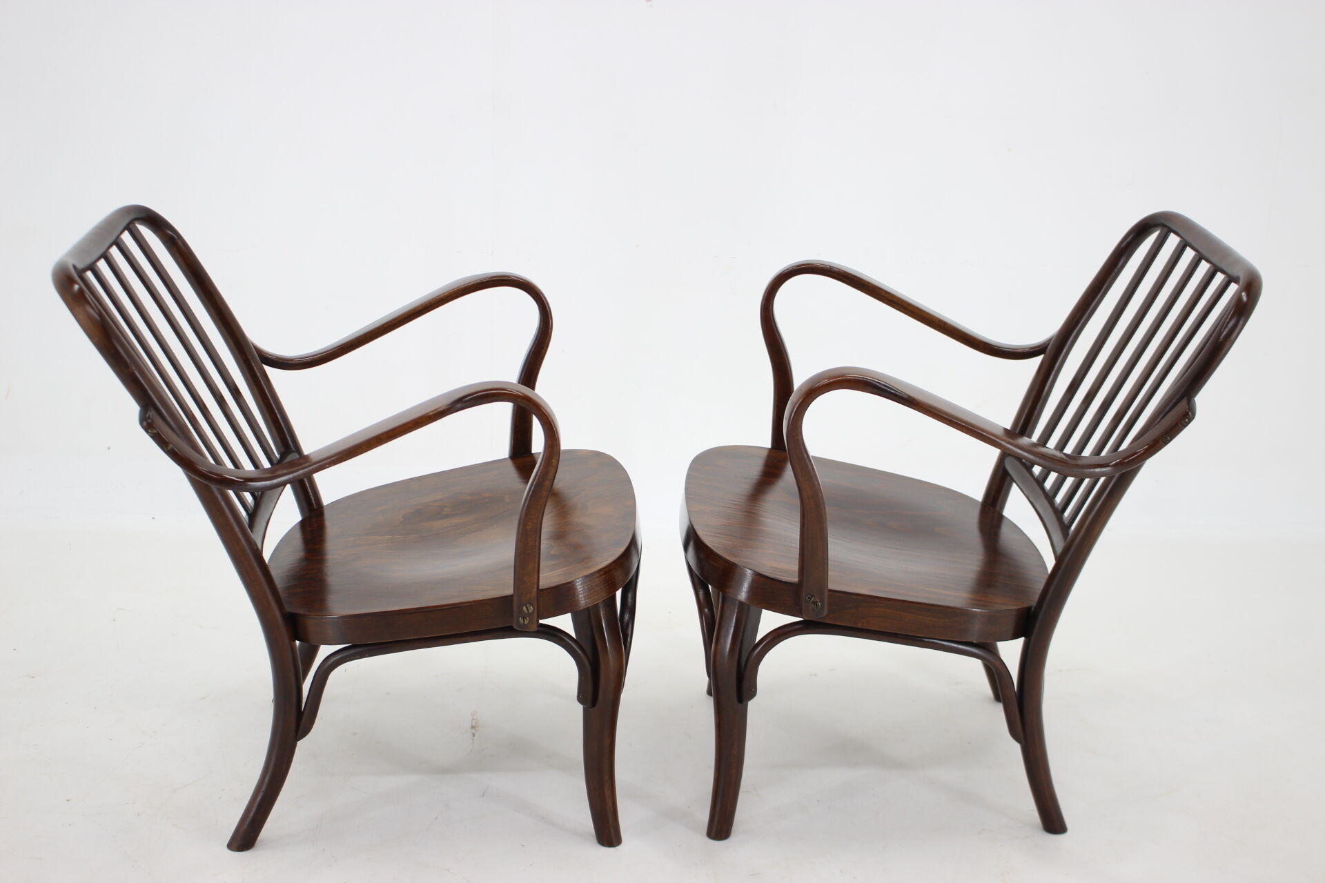 1950s Pair of Josef Frank Bentwood Armchairs no. 752 by Thon
