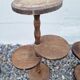Pair of vintage turned wooden stools