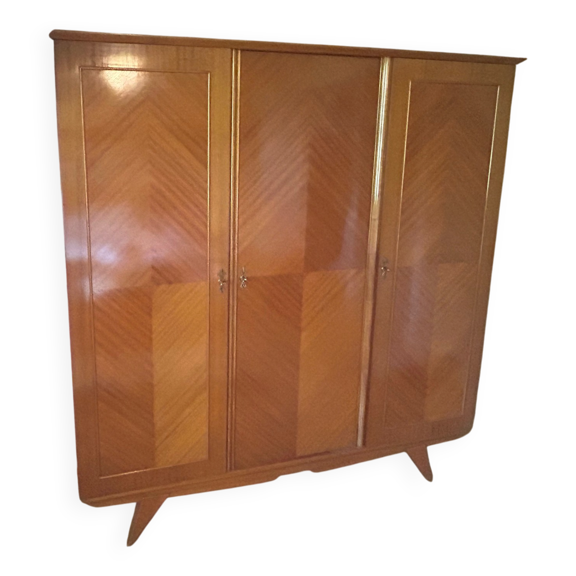 Armoire vintage acajou 3 portes