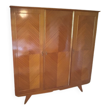 Armoire vintage acajou 3 portes