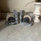 Art Deco marble bookends