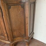 Louis XIV style sideboard in solid oak, 19th century