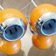 Paire de lampes eyeball orange space age