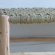 Lemon tree wood bench and braided palm leaf