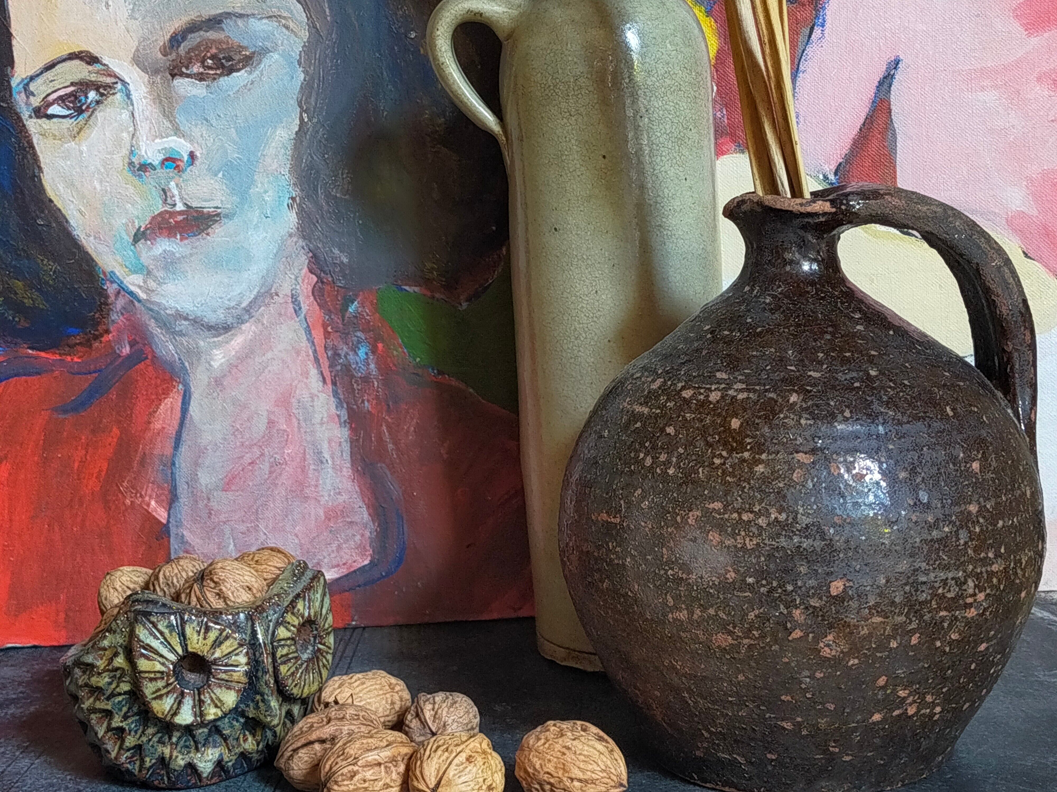 Poterie traditionnelle art-populaire terre émaillée XIXème