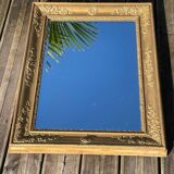 Beveled gold mirror