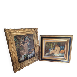 Tableaux,  huile sur