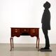 Antique Chippendale writing desk in walnut, oak, and fir, 18th century.