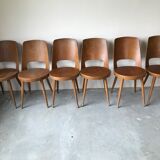 Suite of 6 chairs bistro Baumann, circa 1950.