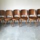 Suite of 6 chairs bistro Baumann, circa 1950.