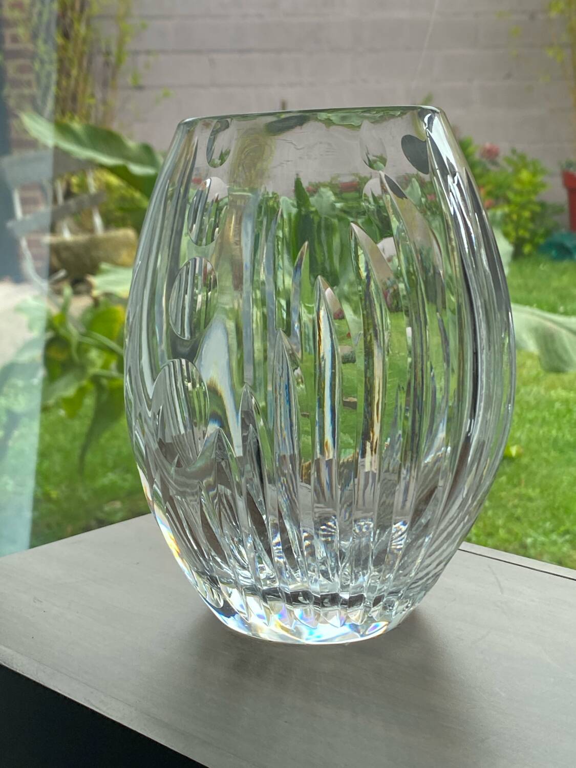 Vintage crystal vase