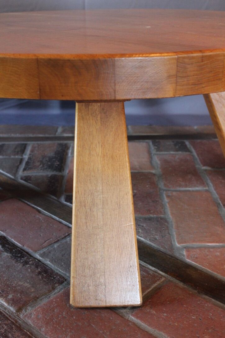 Brutalist round coffee table