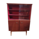 Vintage display cabinet in mahogany veneer