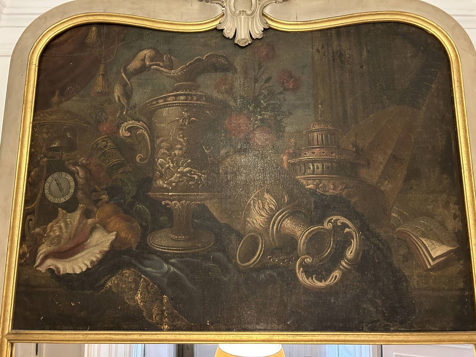 Large antique trumeau – Still life attributable to the school of Meiffren Comte