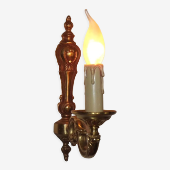 Vintage french bronze classic empire style single wall sconce