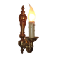 Simple wall sconce in classic Empire style in vintage French bronze.
