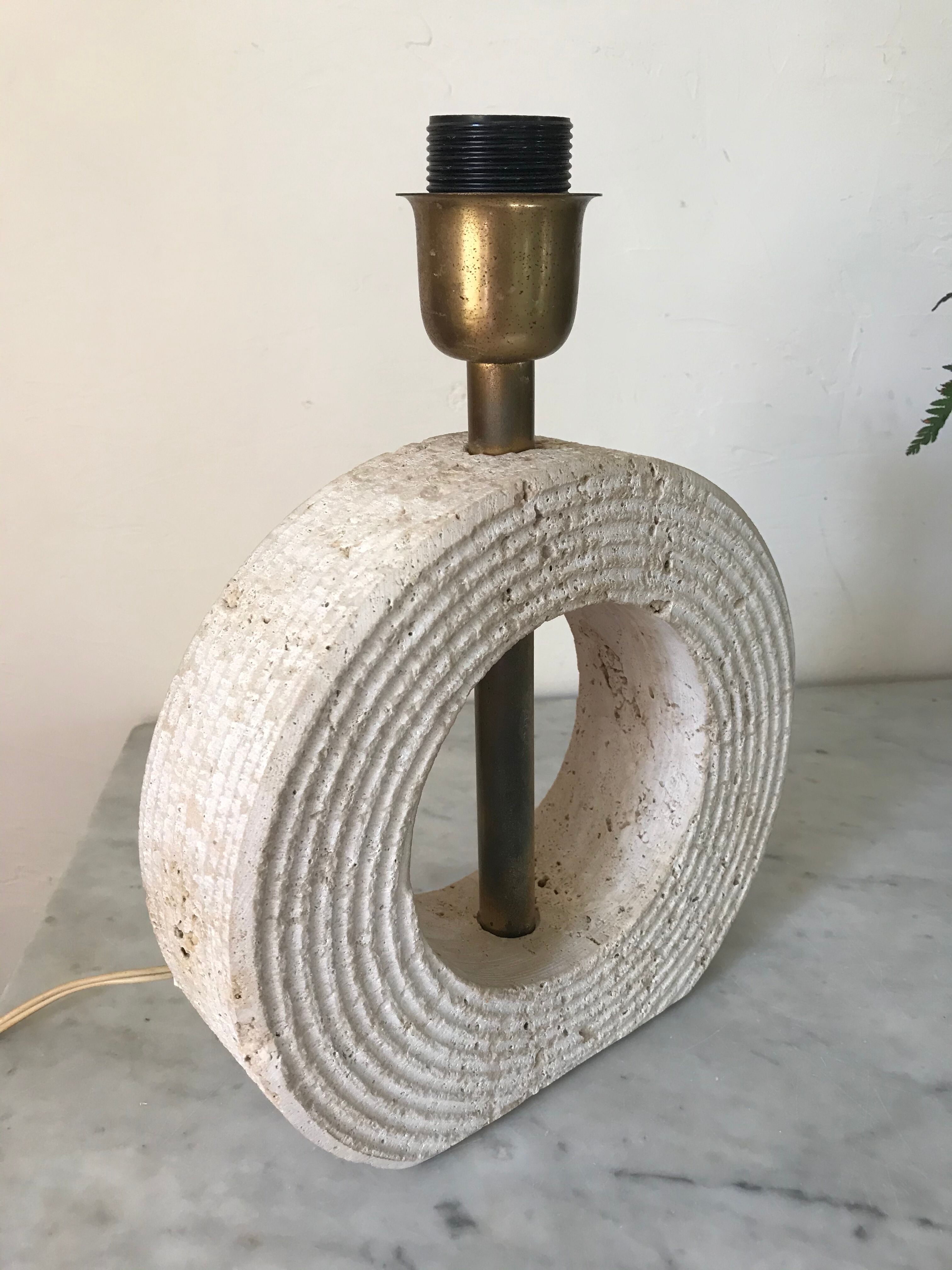 Vintage travertine lamp