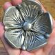 Mini lotus ashtrays in silver-plated metal