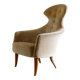 Vintage Swedish Armchair in Wood & Velvet by Kerstin Hörlin-Holmquist 1950s