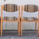 Suite of 4 chairs self beech brass and wool 1960