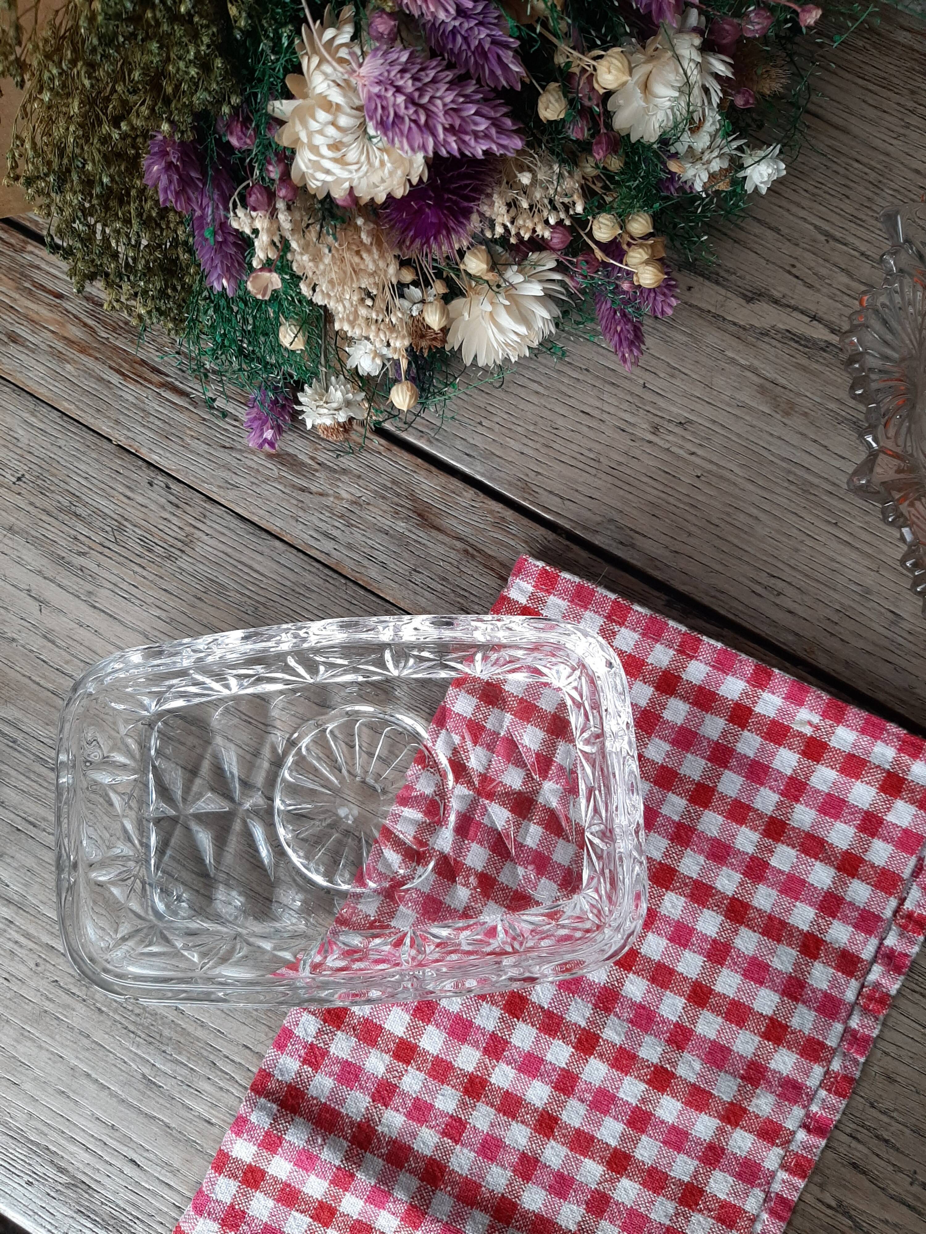 Molded glass butter maker