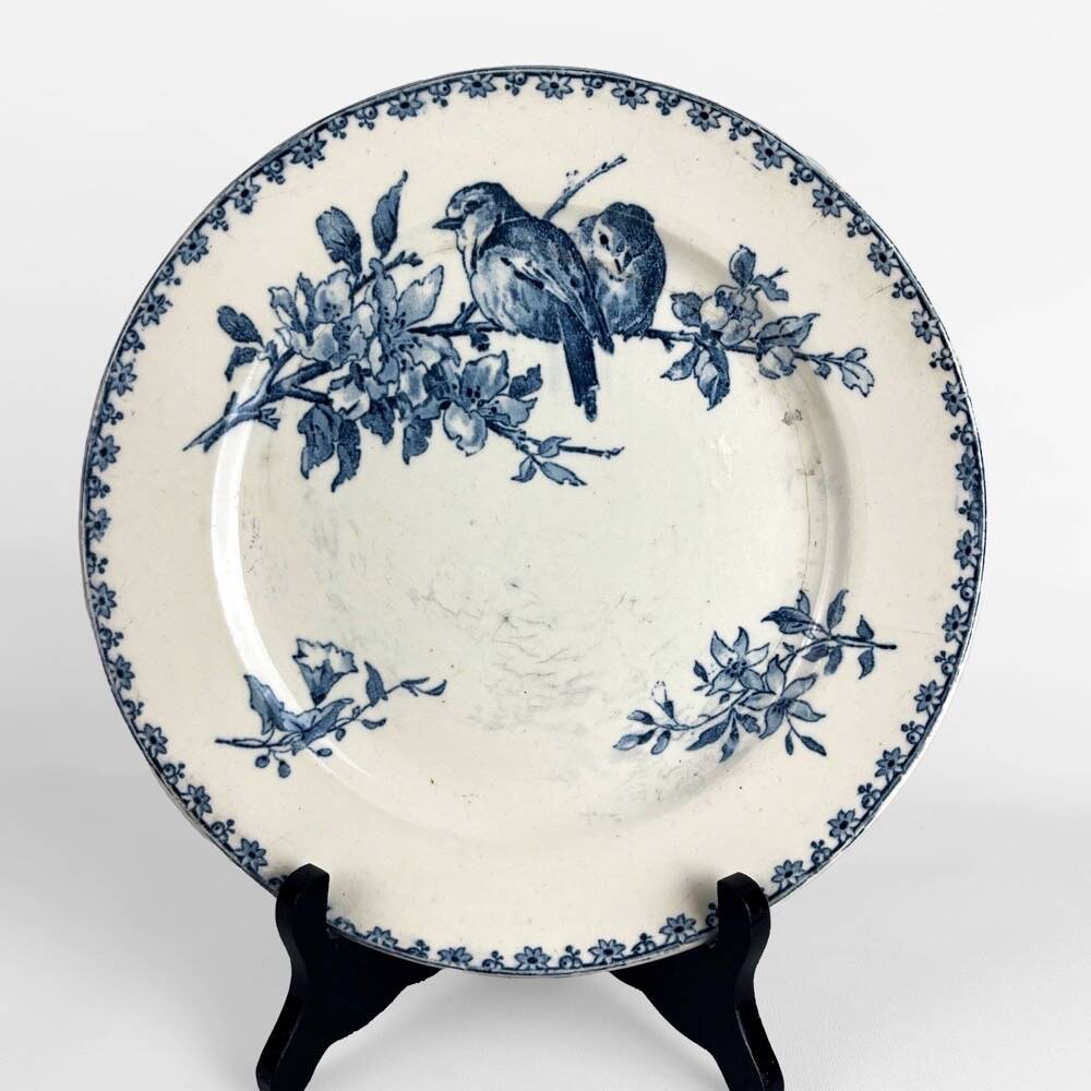 5 mismatched plates Terre de fer 1900