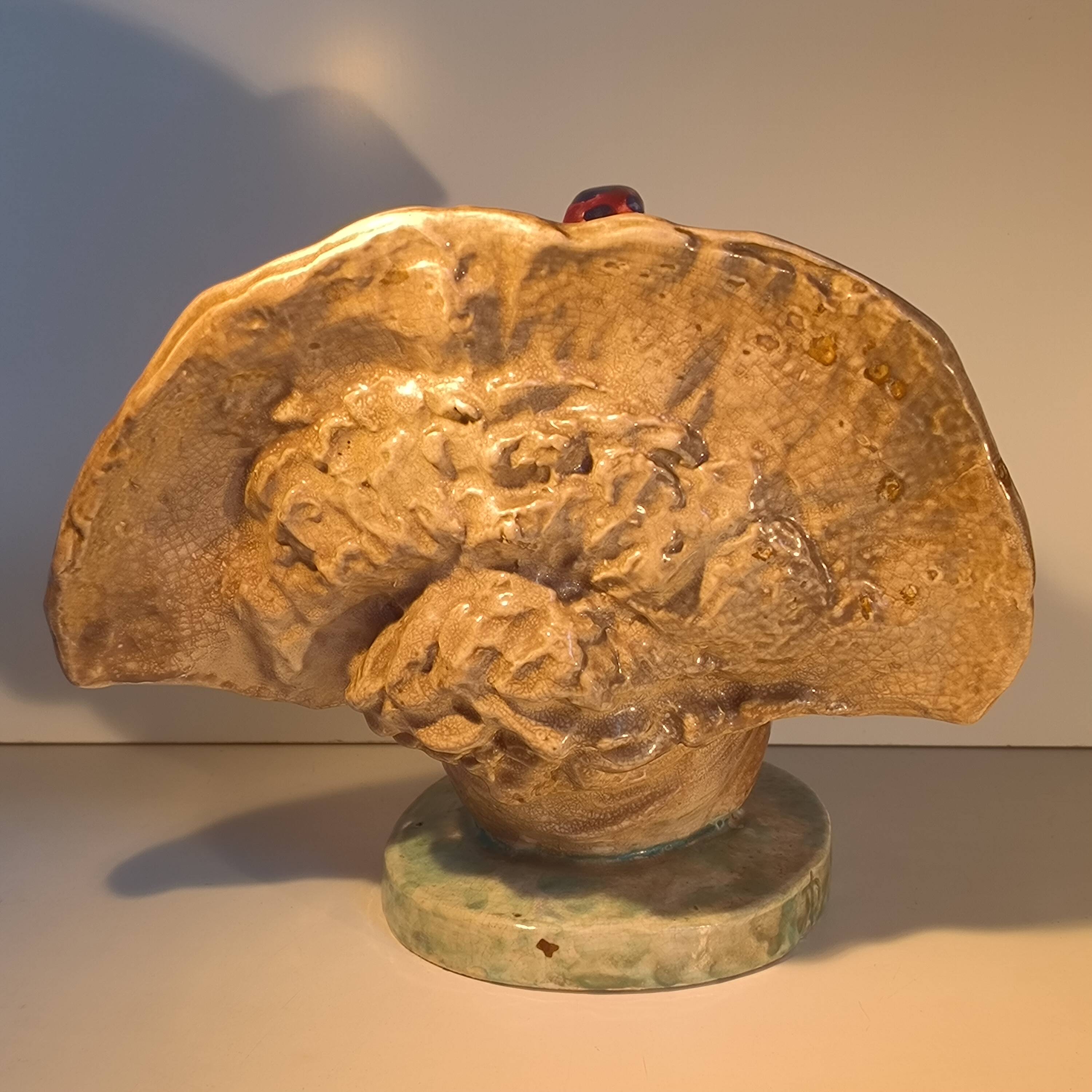 Domien ingels for ceramaes 'turkey' rare polychrome animal sculpture c