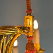 Louis XVI Style Basket Chandelier in Gilt Bronze Circa 1880