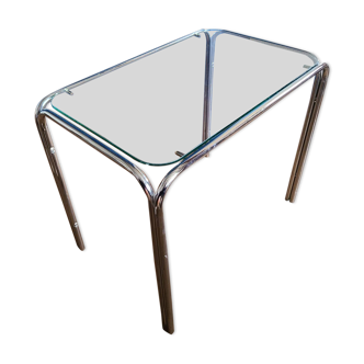 Glass and chrome table