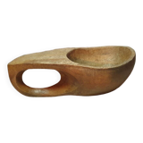 Art populaire ancienne louche en bois ou bol type kuksa