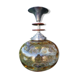 Vintage suspension ball in amber glass