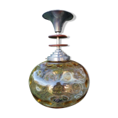 Vintage suspension ball in amber glass