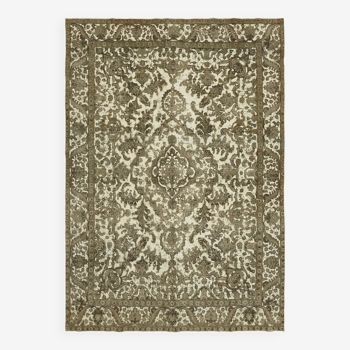 1980s 290 cm x 398 cm beige wool carpet