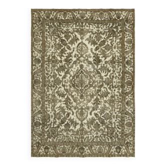 1980s 290 cm x 398 cm beige wool carpet