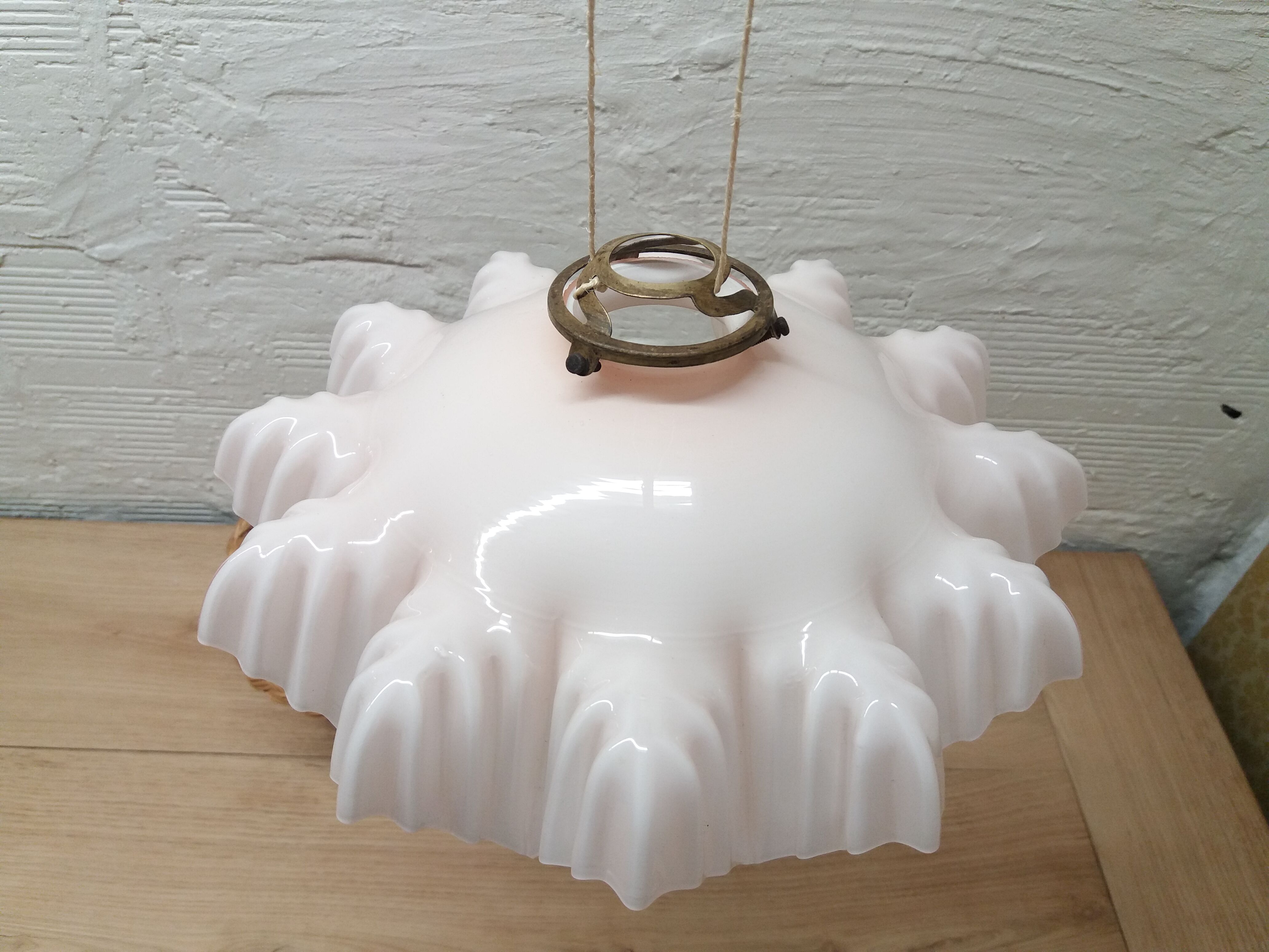 Pale pink opaline lampshade