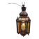 North African lantern suspension in brass and coloured glass.