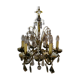 Lustre en verre et laiton 1960