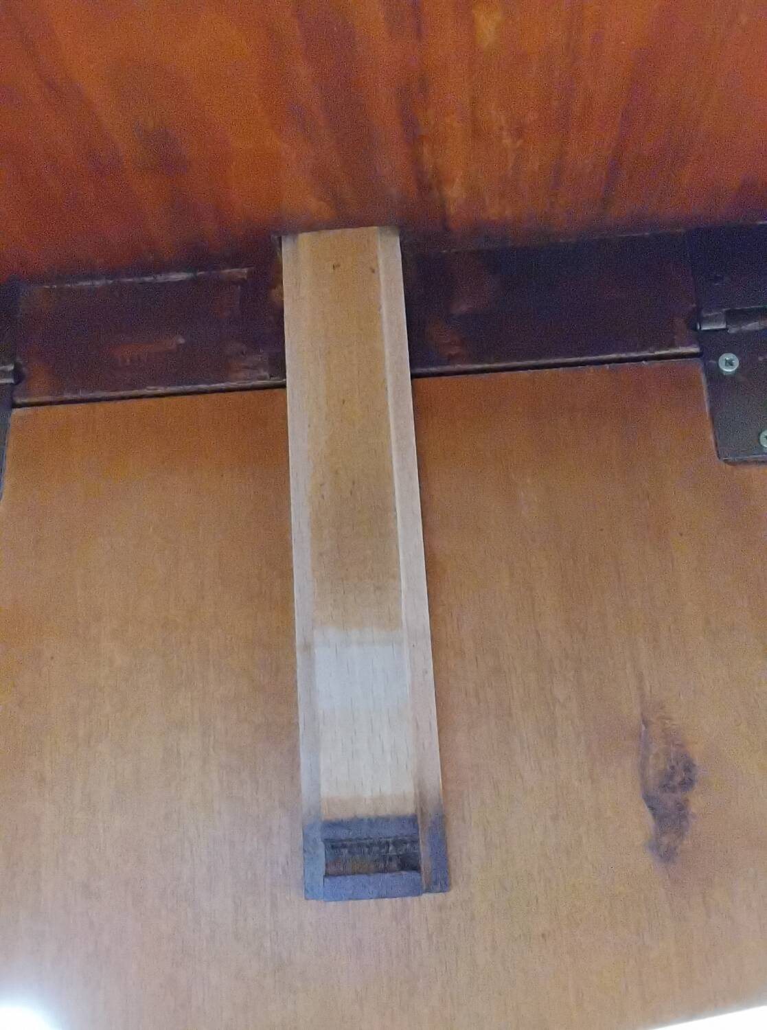 Small wooden drop-leaf table