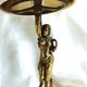 Alabaster and brass lamp, home decor light fixture with alabaster shade.