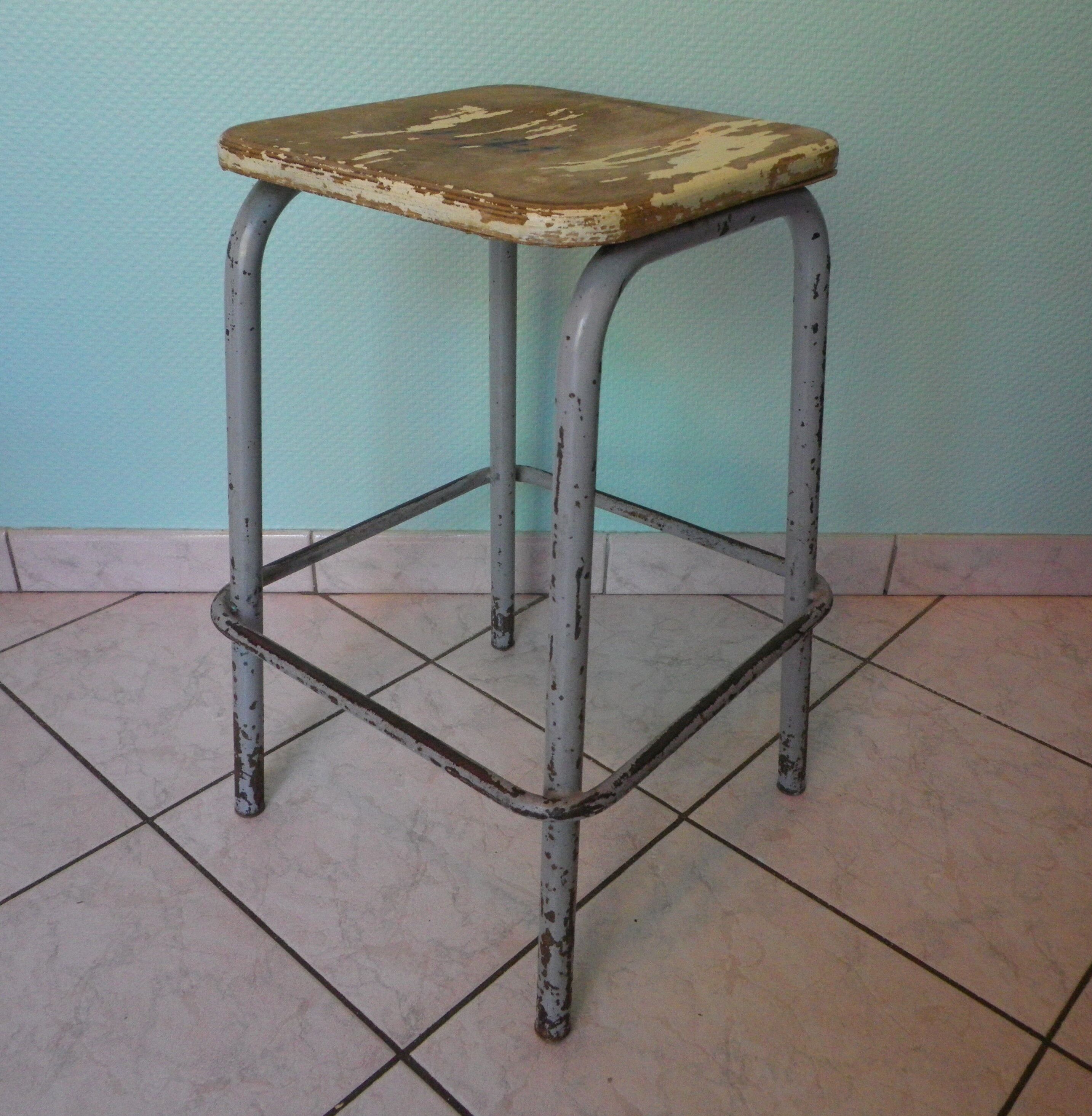 Tabouret industriel d'atelier 1960