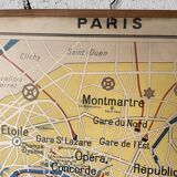 Old school map of Paris
