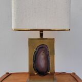 Desk lamp by Willy Daro in agate, 1970s