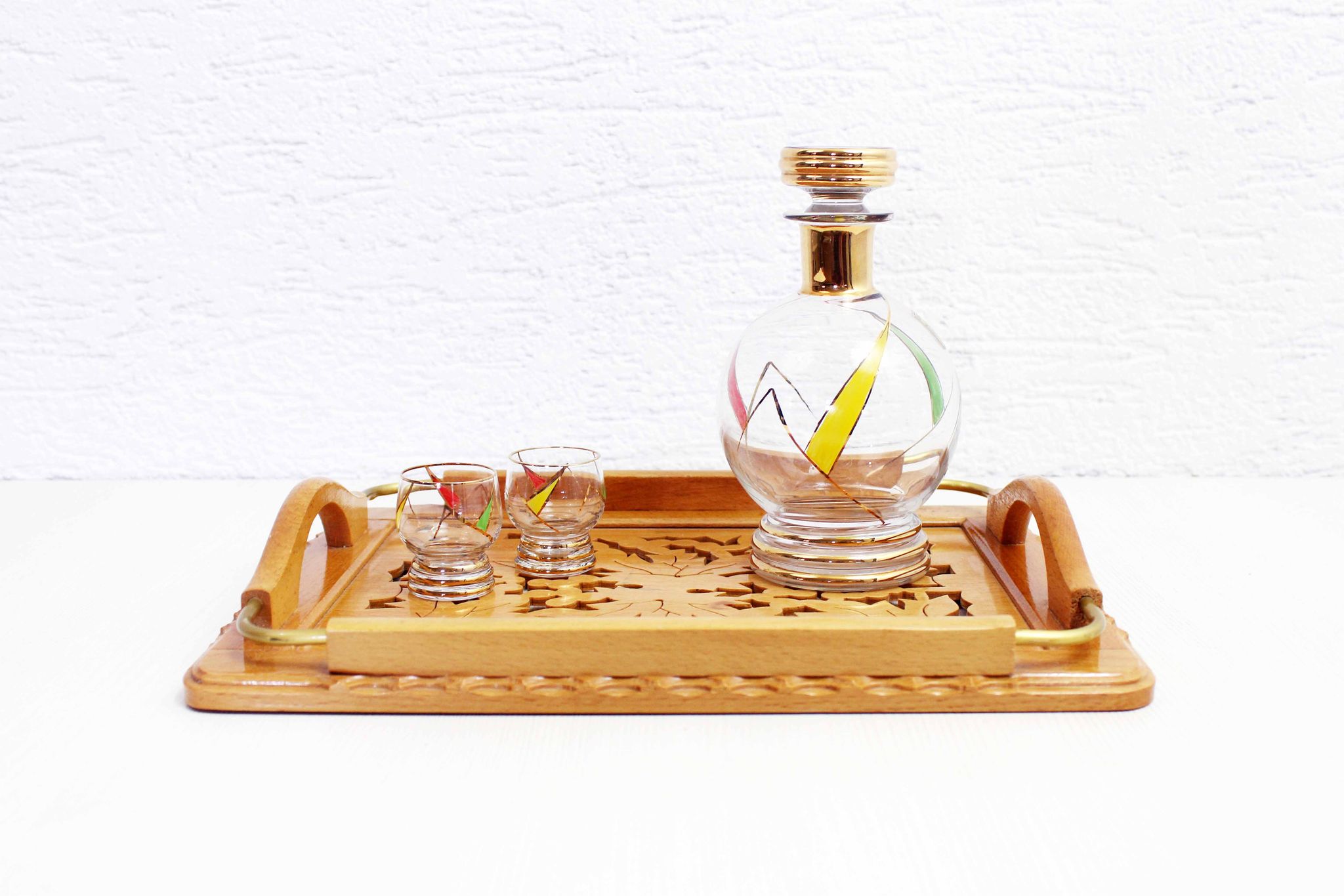 Plateau vintage en bois
