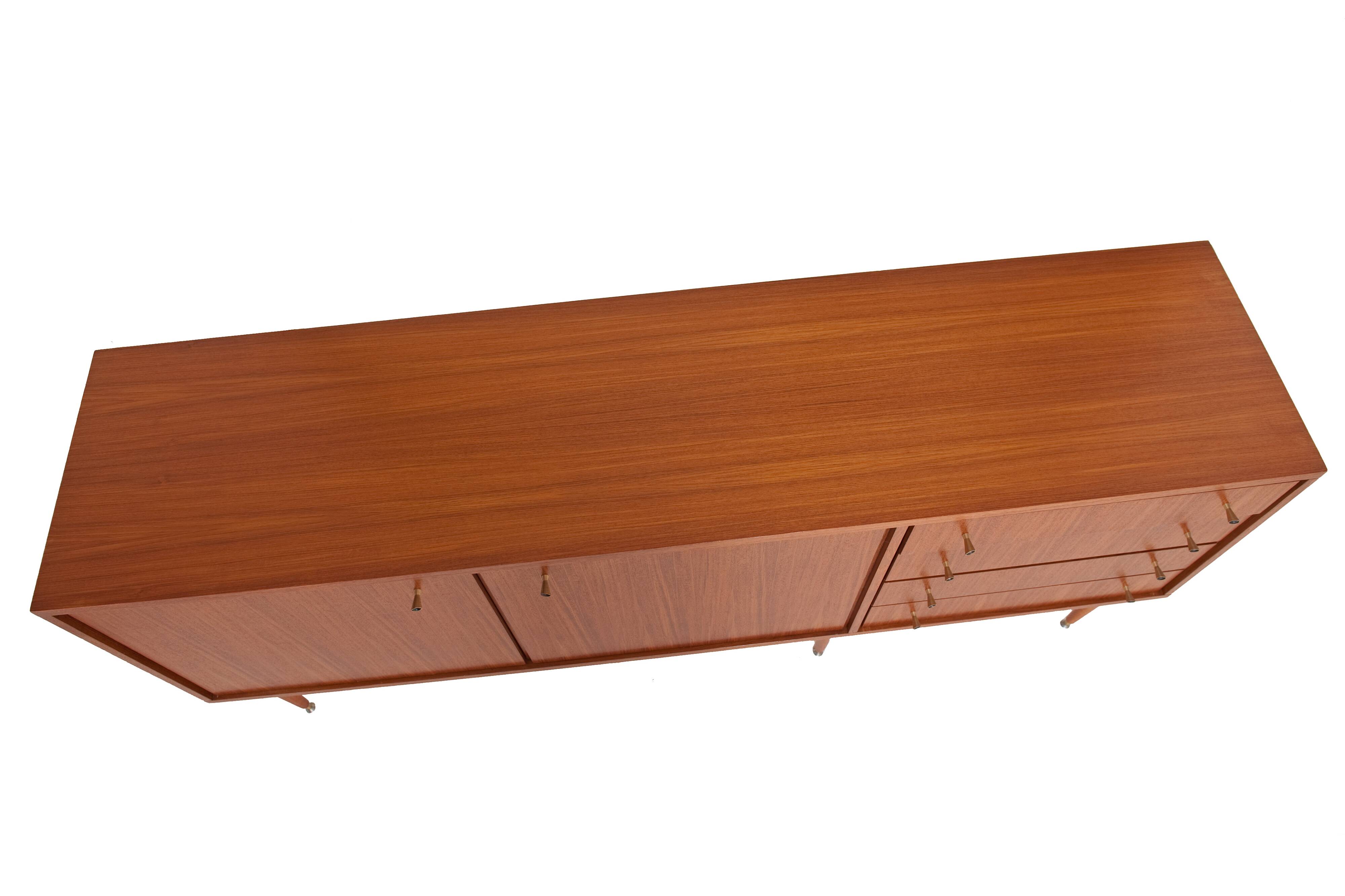 Teak sideboard with 4 drawers and 2 doors, 1960s